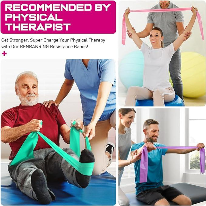 Combo 3 Resistance Bands – Perfect for Stretching, Rehab, Pilates, Strength Training, Yoga & Recovery