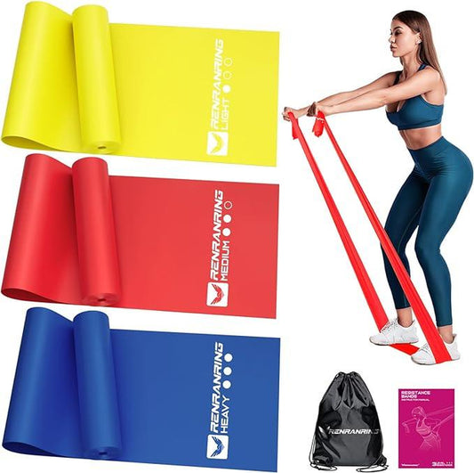 Combo 3 Resistance Bands – Perfect for Stretching, Rehab, Pilates, Strength Training, Yoga & Recovery