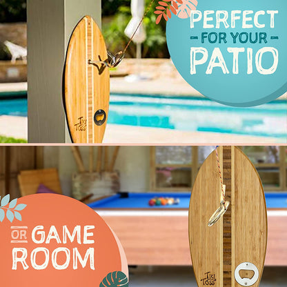 Ring Toss Game for Adults – 13 Inch Surfboard Edition - Hook and Ring Game for Outdoor & Indoor Use, Gift for Husband, Dad, College Boys, Easter Basket Stuffers Gifts