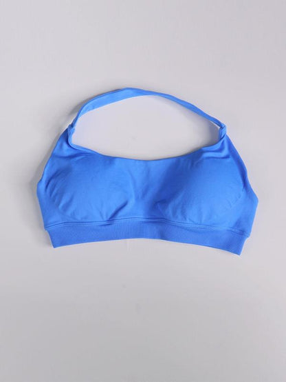 Women'S Solid Backless Halter Crop Tank Top, Breathable Comfortable Sports Bra, Ladies Sportswear for Fitness, Sports, Yoga, Activewear