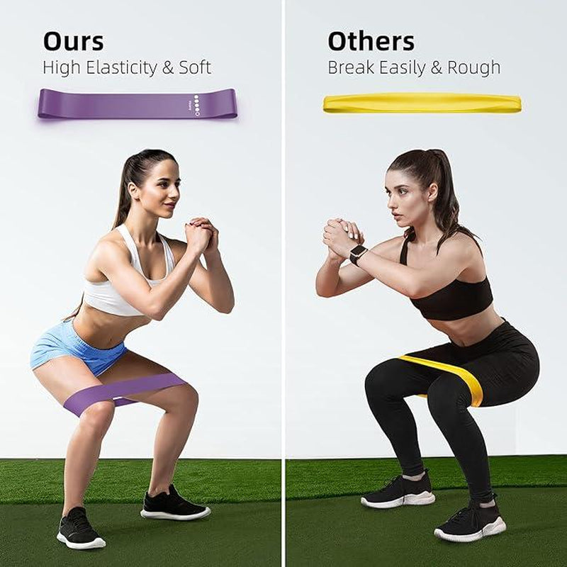 Combo 5 Resistance Bands – Workout Bands for Men & Women, Ideal for Booty, Legs, Pilates & Full-Body Training