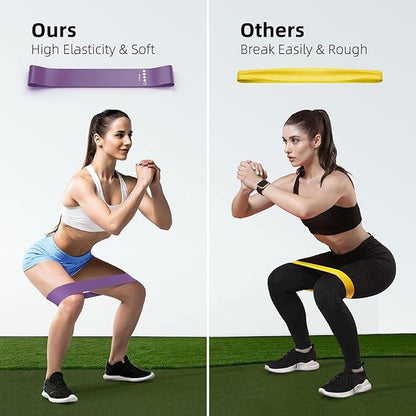 Combo 5 Resistance Bands – Workout Bands for Men & Women, Ideal for Booty, Legs, Pilates & Full-Body Training