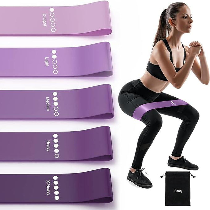 Combo 5 Resistance Bands – Workout Bands for Men & Women, Ideal for Booty, Legs, Pilates & Full-Body Training
