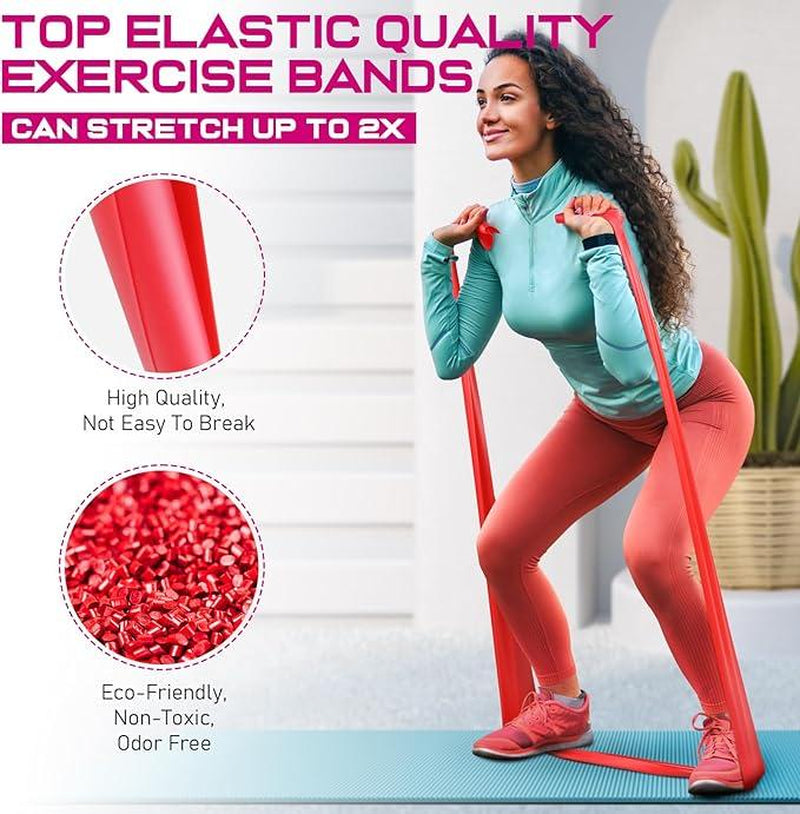 Combo 3 Resistance Bands – Perfect for Stretching, Rehab, Pilates, Strength Training, Yoga & Recovery