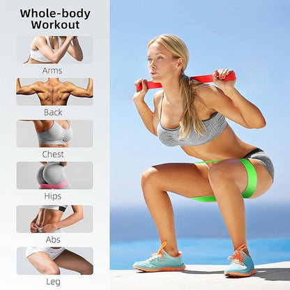 Combo 5 Resistance Bands – Workout Bands for Men & Women, Ideal for Booty, Legs, Pilates & Full-Body Training