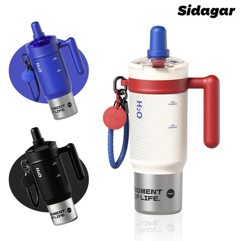 [Sidagar] 33.8Oz Leak-Proof Cup Lid,Non-Slip Noisereduction Pad at the Bottom,Stainlesssteelthermos Cup,Portable Watertight Strawmouth,Wide Mouth and Narrow Bottom for Easycleaning and Carloading,Dealsforyoudays,Water Bottle,Summer Cup,Keep Cold