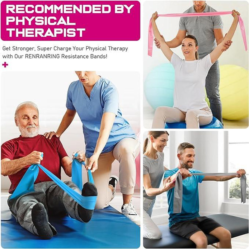 Combo 3 Resistance Bands – Perfect for Stretching, Rehab, Pilates, Strength Training, Yoga & Recovery