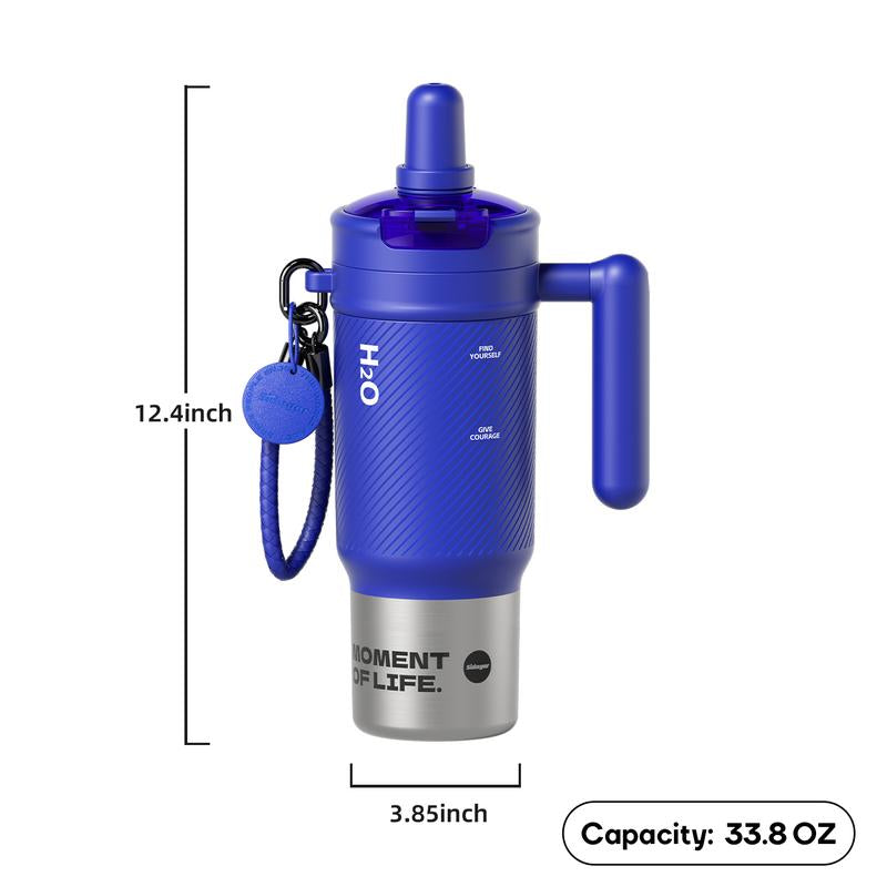 [Sidagar] 33.8Oz Leak-Proof Cup Lid,Non-Slip Noisereduction Pad at the Bottom,Stainlesssteelthermos Cup,Portable Watertight Strawmouth,Wide Mouth and Narrow Bottom for Easycleaning and Carloading,Dealsforyoudays,Water Bottle,Summer Cup,Keep Cold